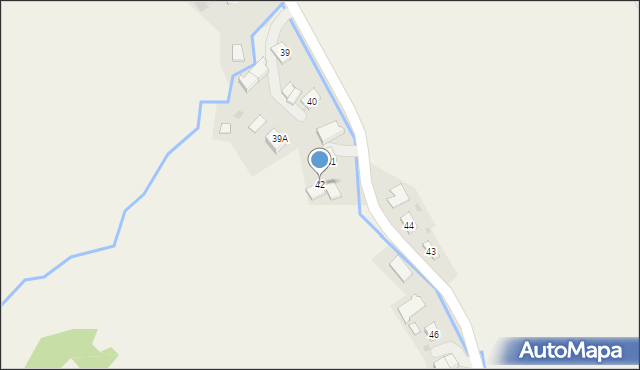 Krzywe, Krzywe, 42, mapa Krzywe