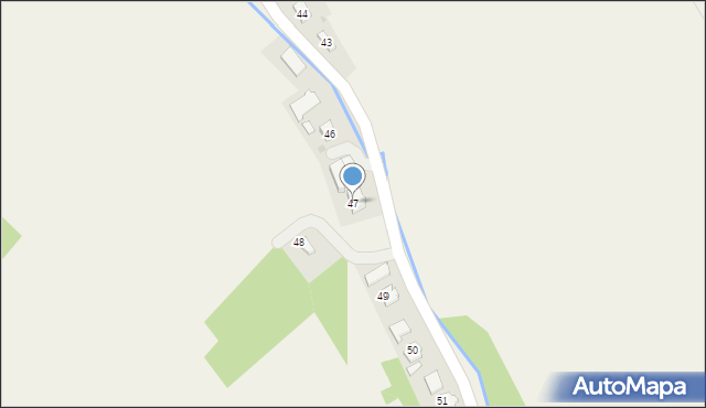 Krzywe, Krzywe, 47, mapa Krzywe