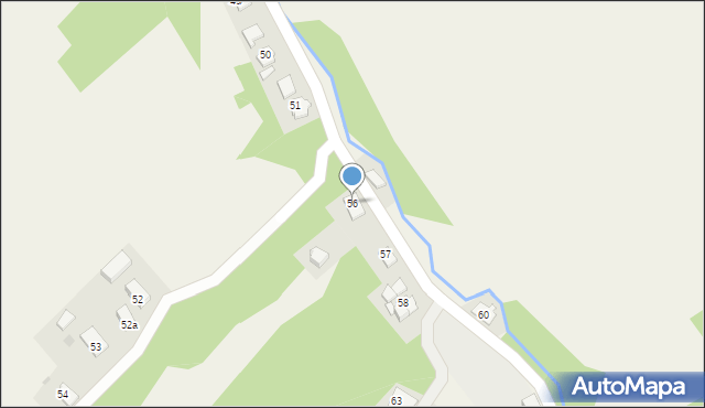 Krzywe, Krzywe, 56, mapa Krzywe