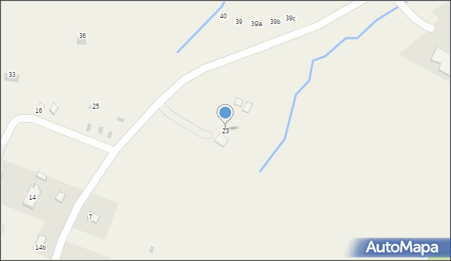 Krzywe, Krzywe, 23, mapa Krzywe