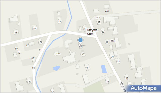 Krzywe Koło, Krzywe Koło, 49, mapa Krzywe Koło