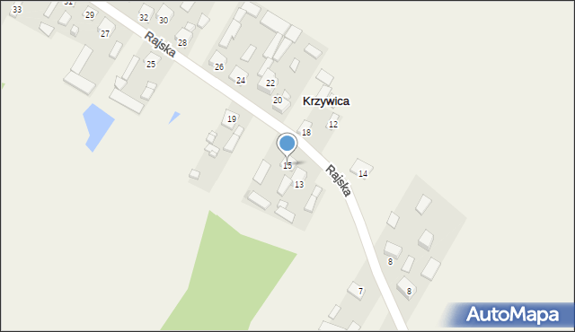 Krzywica, Krzywica, 11, mapa Krzywica