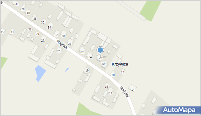 Krzywica, Krzywica, 14, mapa Krzywica