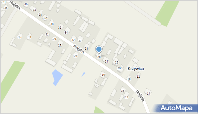 Krzywica, Krzywica, 18, mapa Krzywica