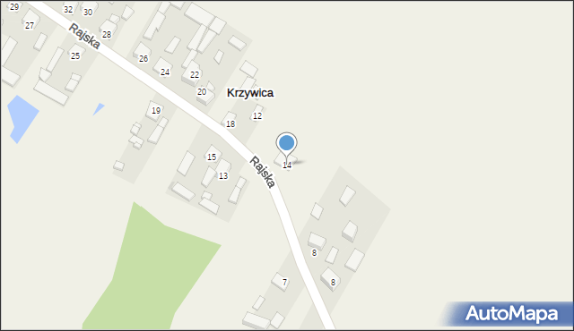 Krzywica, Krzywica, 8a, mapa Krzywica