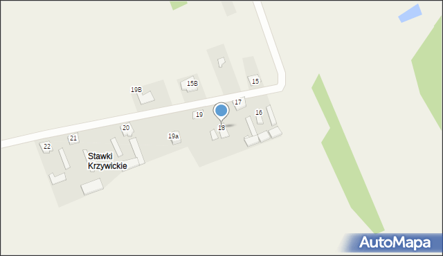 Krzywica, Krzywica, 18, mapa Krzywica