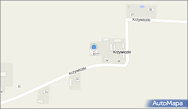 Krzywice, Krzywice, 33, mapa Krzywice