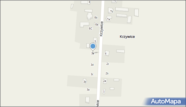 Krzywice, Krzywice, 3e, mapa Krzywice