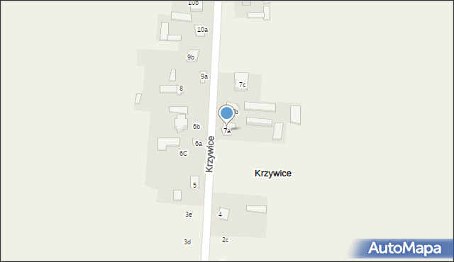 Krzywice, Krzywice, 7a, mapa Krzywice