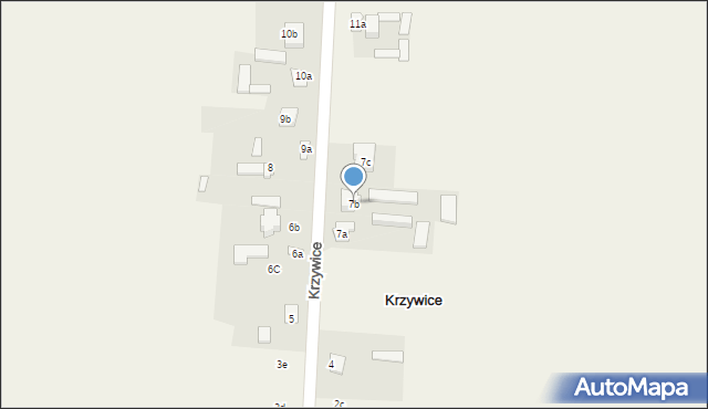 Krzywice, Krzywice, 7b, mapa Krzywice