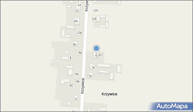 Krzywice, Krzywice, 7c, mapa Krzywice