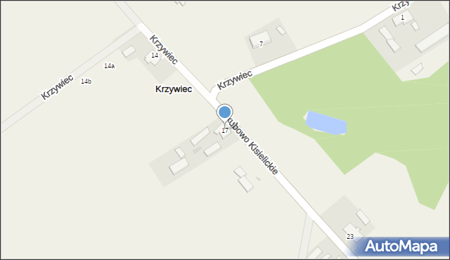 Krzywiec, Krzywiec, 17, mapa Krzywiec