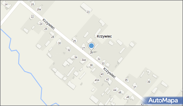 Krzywiec, Krzywiec, 29, mapa Krzywiec