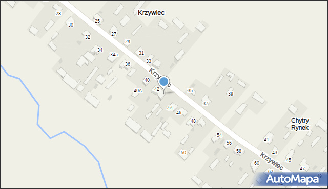 Krzywiec, Krzywiec, 42A, mapa Krzywiec