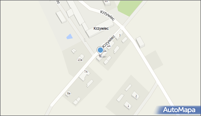 Krzywiec, Krzywiec, 5d, mapa Krzywiec