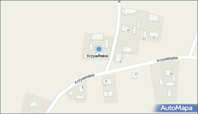 Krzywińskie, Krzywińskie, 6, mapa Krzywińskie