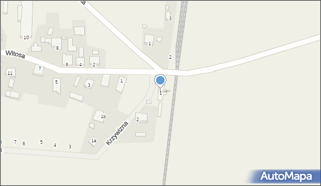 Krzywizna, Krzywizna, 1, mapa Krzywizna