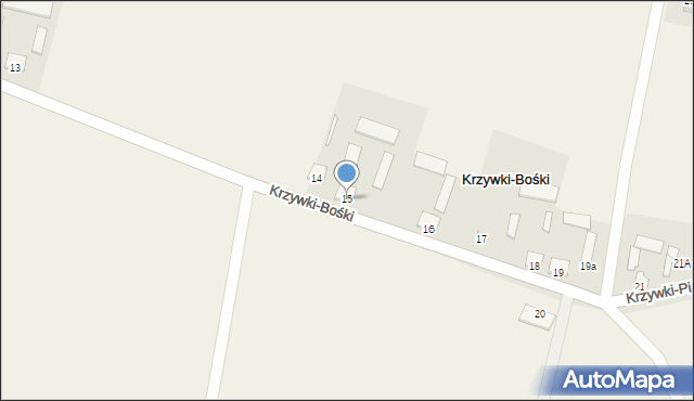 Krzywki-Bośki, Krzywki-Bośki, 15, mapa Krzywki-Bośki