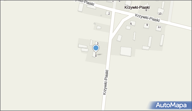 Krzywki-Piaski, Krzywki-Piaski, 4, mapa Krzywki-Piaski
