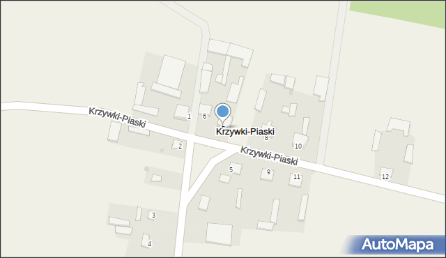 Krzywki-Piaski, Krzywki-Piaski, 7, mapa Krzywki-Piaski