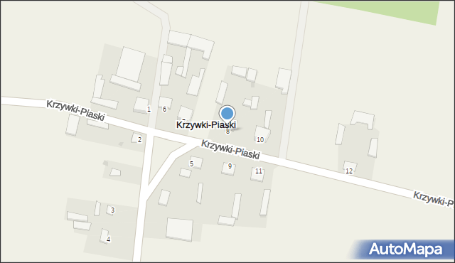 Krzywki-Piaski, Krzywki-Piaski, 8, mapa Krzywki-Piaski