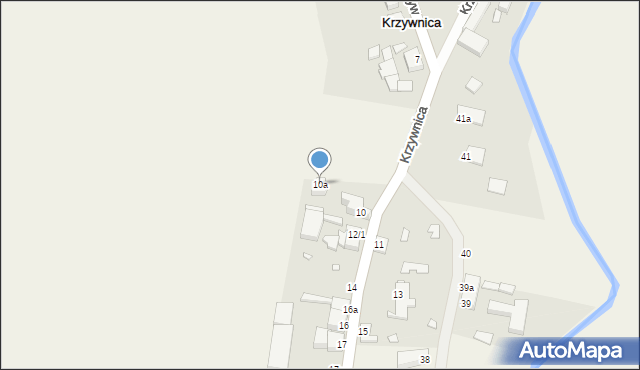 Krzywnica, Krzywnica, 10a, mapa Krzywnica