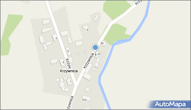 Krzywnica, Krzywnica, 8, mapa Krzywnica