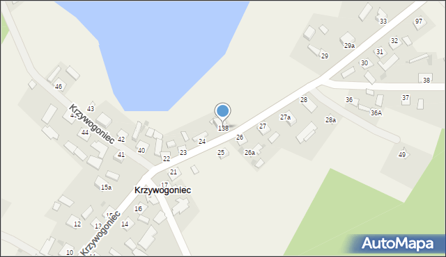 Krzywogoniec, Krzywogoniec, 138, mapa Krzywogoniec