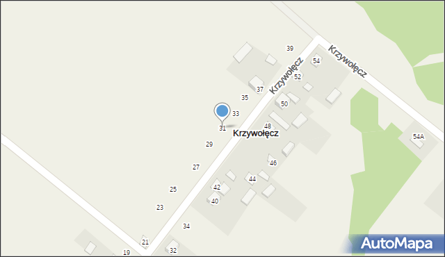 Krzywołęcz, Krzywołęcz, 31, mapa Krzywołęcz