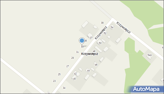 Krzywołęcz, Krzywołęcz, 33, mapa Krzywołęcz