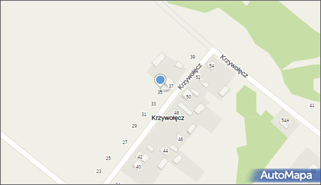 Krzywołęcz, Krzywołęcz, 35, mapa Krzywołęcz