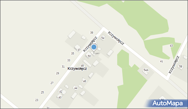 Krzywołęcz, Krzywołęcz, 50A, mapa Krzywołęcz