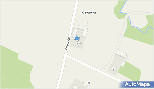 Krzywólka, Krzywólka, 7, mapa Krzywólka