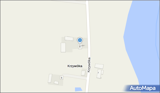 Krzywólka, Krzywólka, 8, mapa Krzywólka