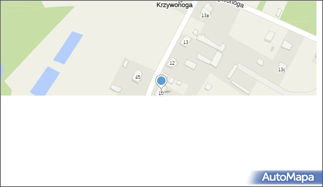 Krzywonoga, Krzywonoga, 10, mapa Krzywonoga