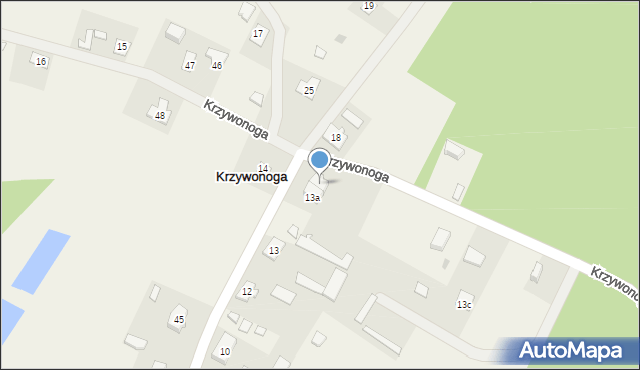 Krzywonoga, Krzywonoga, 13b, mapa Krzywonoga