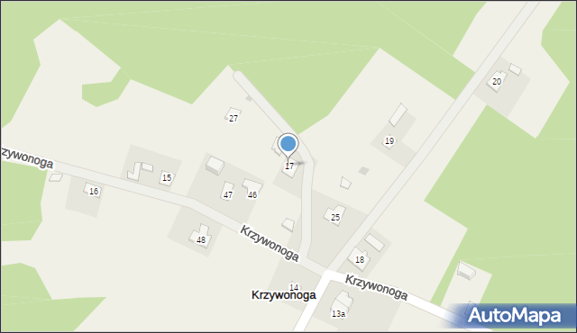 Krzywonoga, Krzywonoga, 17, mapa Krzywonoga