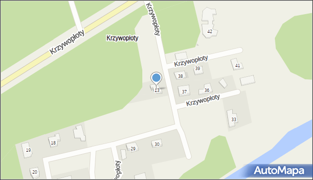 Krzywopłoty, Krzywopłoty, 13, mapa Krzywopłoty