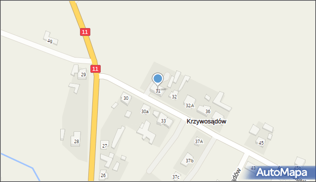 Krzywosądów, Krzywosądów, 31, mapa Krzywosądów