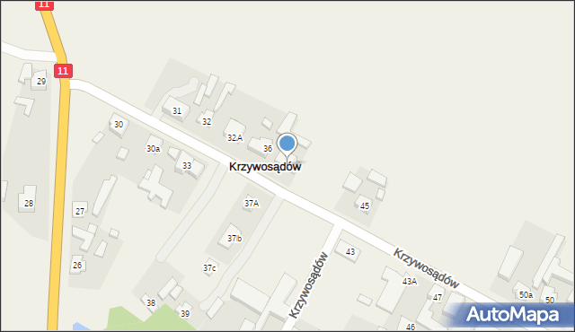 Krzywosądów, Krzywosądów, 44, mapa Krzywosądów