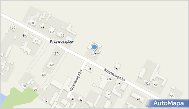 Krzywosądów, Krzywosądów, 45, mapa Krzywosądów