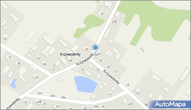 Krzywośnity, Krzywośnity, 21A, mapa Krzywośnity