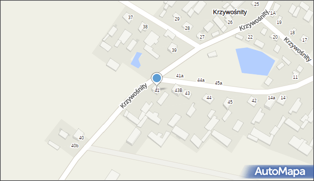 Krzywośnity, Krzywośnity, 41, mapa Krzywośnity