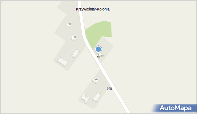 Krzywośnity, Krzywośnity, 58, mapa Krzywośnity