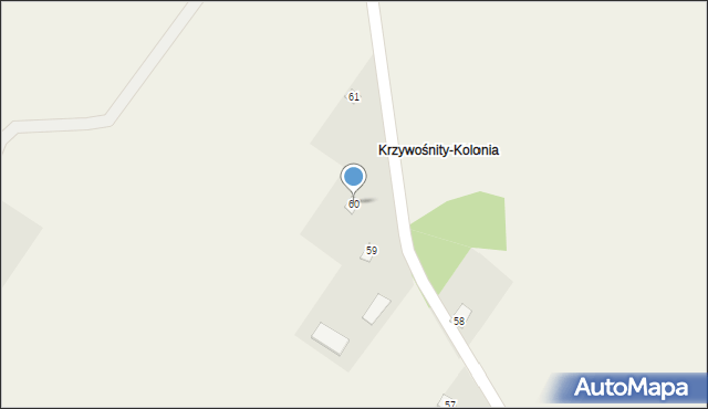 Krzywośnity, Krzywośnity, 60, mapa Krzywośnity