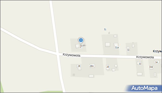 Krzywowola, Krzywowola, 27, mapa Krzywowola