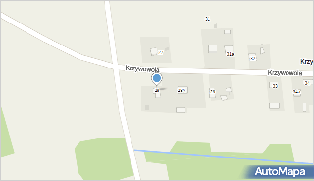 Krzywowola, Krzywowola, 28, mapa Krzywowola