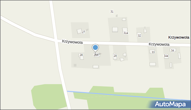 Krzywowola, Krzywowola, 28A, mapa Krzywowola