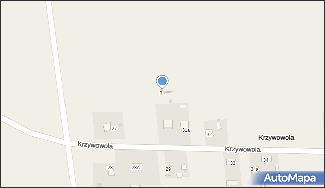 Krzywowola, Krzywowola, 31, mapa Krzywowola