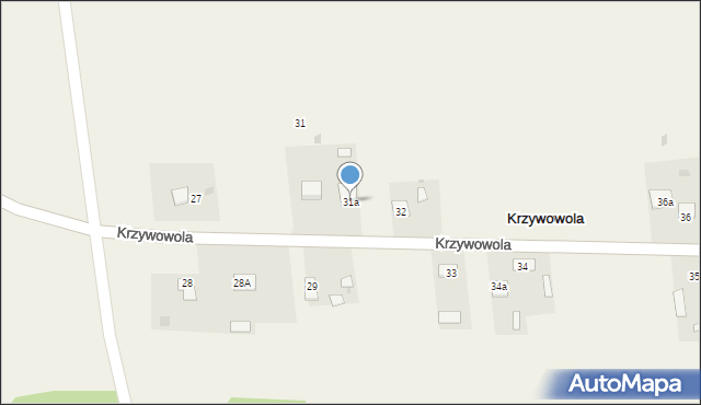 Krzywowola, Krzywowola, 31a, mapa Krzywowola